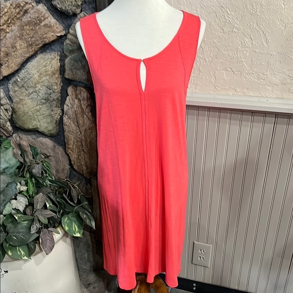 Orange Cut Out Sleeveless Dress
